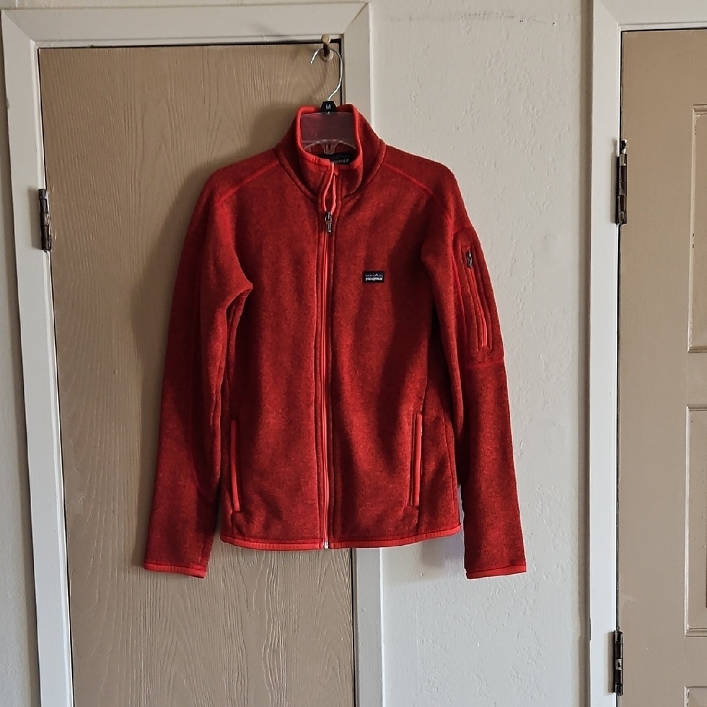 Patagonia Vibrant Orange Fleece Jacket Small
